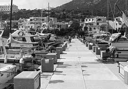 Un pontile di Marina di Porto Cervo