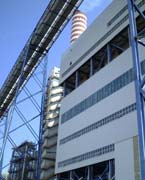 Veduta parziale della centrale termoelettrica di Fiume Santo