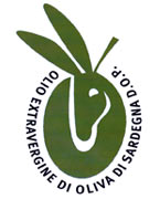 La testa stilizzata di un asinello, simbolo della produzione olearia dell'isola, nel logo di tutela dell'Olio Extravergine di Oliva di Sardegna Dop
