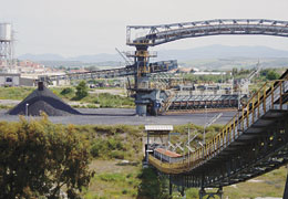 Impianti esterni per il trattamento del carbone grezzo prodotto dalla miniera di Nuraxi Figus