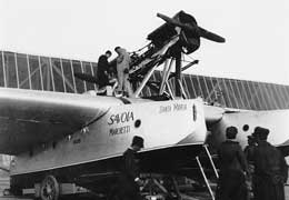 Idroscalo di Elmas, 13 febbraio 1927: il Savoia Marchetti S55 